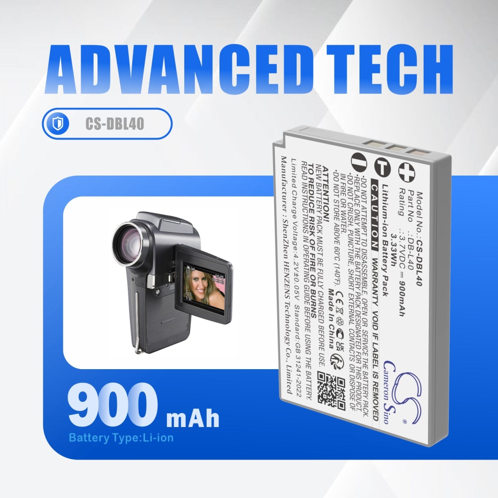 Fényképezőgép akkumulátorok Sanyo CS-DBL40