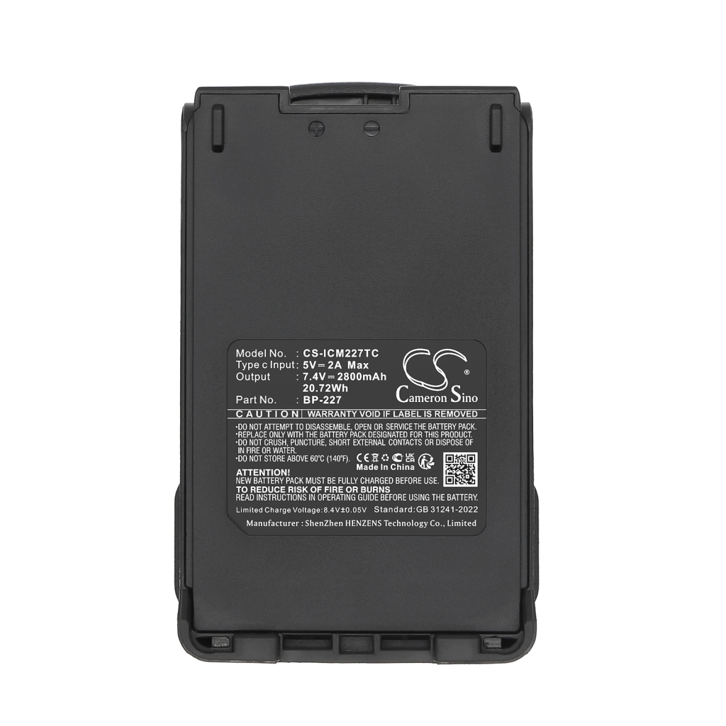 Akkumulátorok rádiókhoz Icom CS-ICM227TC