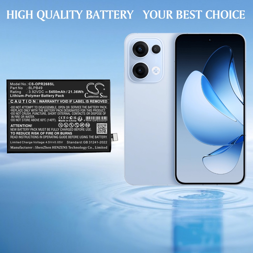 Mobiltelefon akkumulátorok OPPO Reno13 5G (CS-OPR268SL)