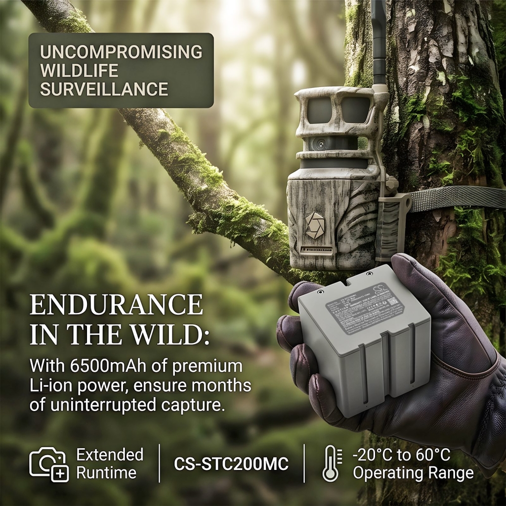 Akkumulátorok kompatibilis a következőkkel Stealth Cam Revolver Revolver 360 36MP 360 CS-STC200MC
