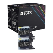 TCTK ink cartridges LC12 2 pack Black compatible with Brother DCP-J525W DCP-J725DW DCP-J925DW MFC-J430W MFC-J5910DW MFC-J825DW MFC-J6710DW, replaces LC12