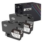 TCTK ink cartridges LC426XLBK 2 pack Black compatible with Brother MFC-J 4335 DW 4340 DW 4535 DW 4540 DW XL, replaces LC426XLBK