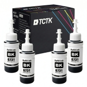 TCTK Tintapatronok 100ml 4 db-os csomag fekete kompatibilis Epson L1800 Epson L1800, valamint L800 Epson L800, valamint L805 Epson L805, valamint L810 Epson L810, valamint L850 Epson L850
