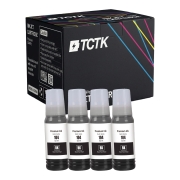 Ink Replaces Epson 104 (C13T00P140) TCTK Ink 104 4 Pack Black compatible with Epson EcoTank ET-1810 ET-2710 ET-2720 ET-2810 ET-2820 ET-2850 ET-3750 ET-3850 ET-4700 ET-4750 ET-4850, replaces C13T00P140