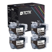 TCTK Ink Cartridges LC-422XL 4-pack Black compatible with Brother MFC-J 5340 DW, for MFC-J 5340 DWE Ecopro, for MFC-J 5345 DW, for MFC-J 5740 DW, for MFC-J 6540 DW DWE, replaces LC422XLBK