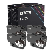 TCTK Ink Cartridges LC-427 4-pack Black compatible with Brother HL-J 6010 DW, for MFC-J 5955 DW, for MFC-J 6950, for MFC-J 6955 DW, for MFC-J 6957 DW DWT, for MFC-J 6959 DW, replaces LC427BK