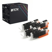 TCTK Ink Cartridges CLI-571XLBK 4-pack Black compatible with Canon PIXMA MG 5700 5750 5751 5752 5753 6800 6850 6851 6852 6853 7700 7750 7751 7752 7753, for PIXMA TS 5000 5050 5051, replaces 0331C001