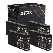 TCTK Ink Cartridges T7891XXL 4-pack Black compatible with Epson WorkForce Pro WF-5100, for WorkForce Pro WF-5110 DW, for WorkForce Pro WF-5190 DW, for WorkForce Pro WF-5600, replaces C13T789140
