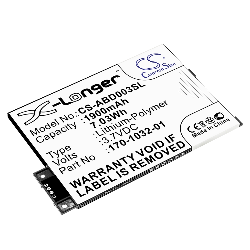 Akkumulátorok Elemek elektronikus könyvolvasókhoz CS-ABD003SL
