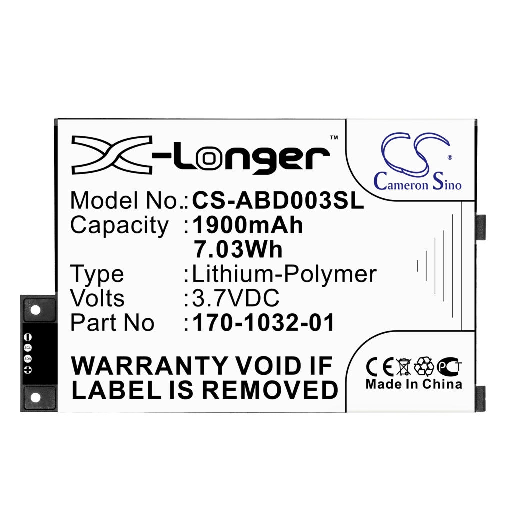 Akkumulátorok Elemek elektronikus könyvolvasókhoz CS-ABD003SL