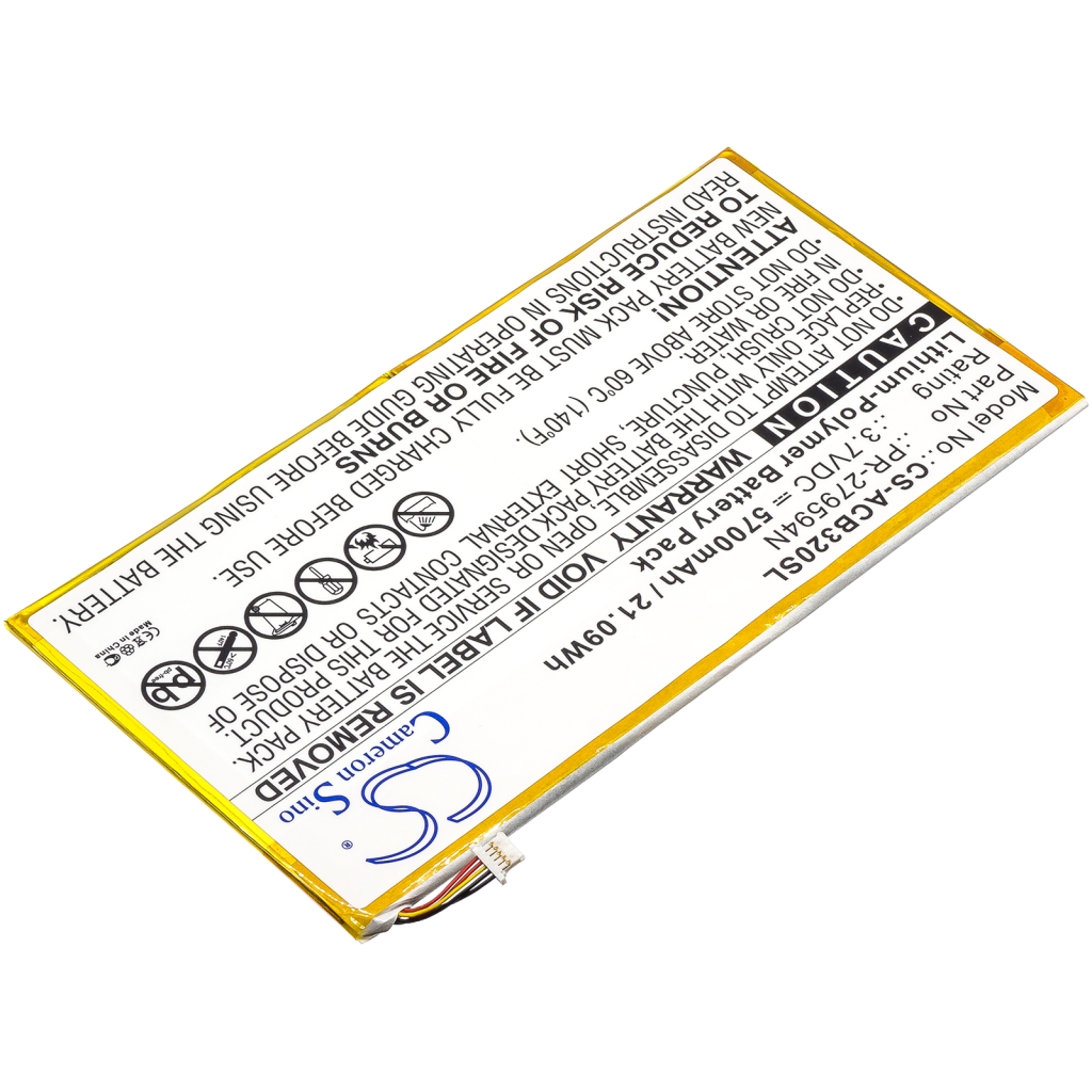 Akkumulátorok tablettákhoz Acer B3-A30 (CS-ACB320SL)