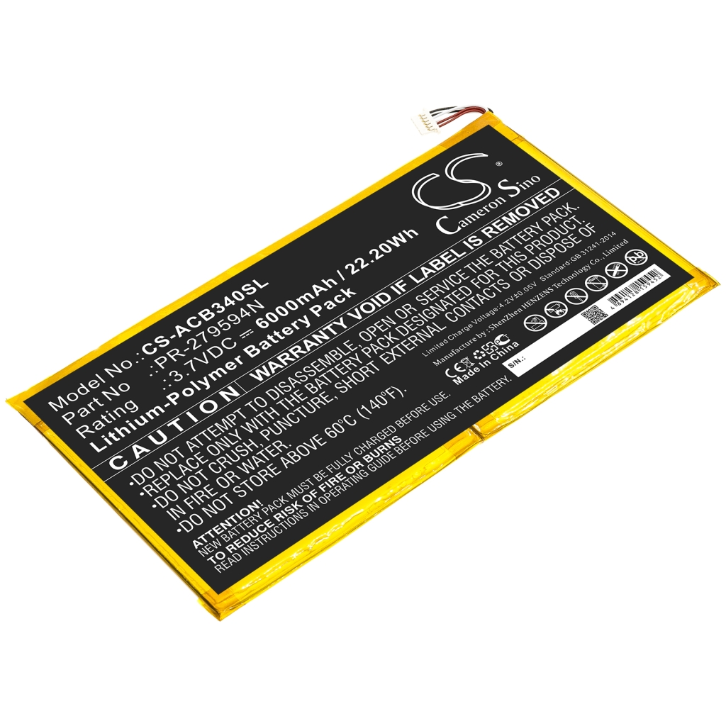Akkumulátorok tablettákhoz Acer Iconia One 10 B3-A40 (CS-ACB340SL)