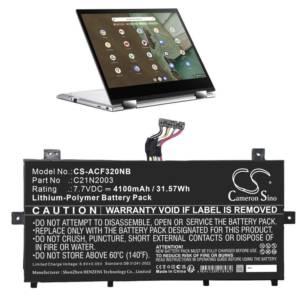 Kompatibilis akkumulátor csere Asus 0B200-03800100,C21N2003
