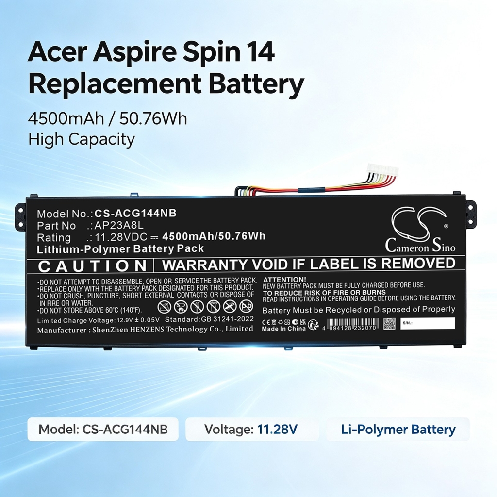 Akkumulátorok kompatibilis a következőkkel Acer Aspire 17 A17-51GM 17 A17-51GM-50G3 17 A17-51GM-51RA CS-ACG144NB