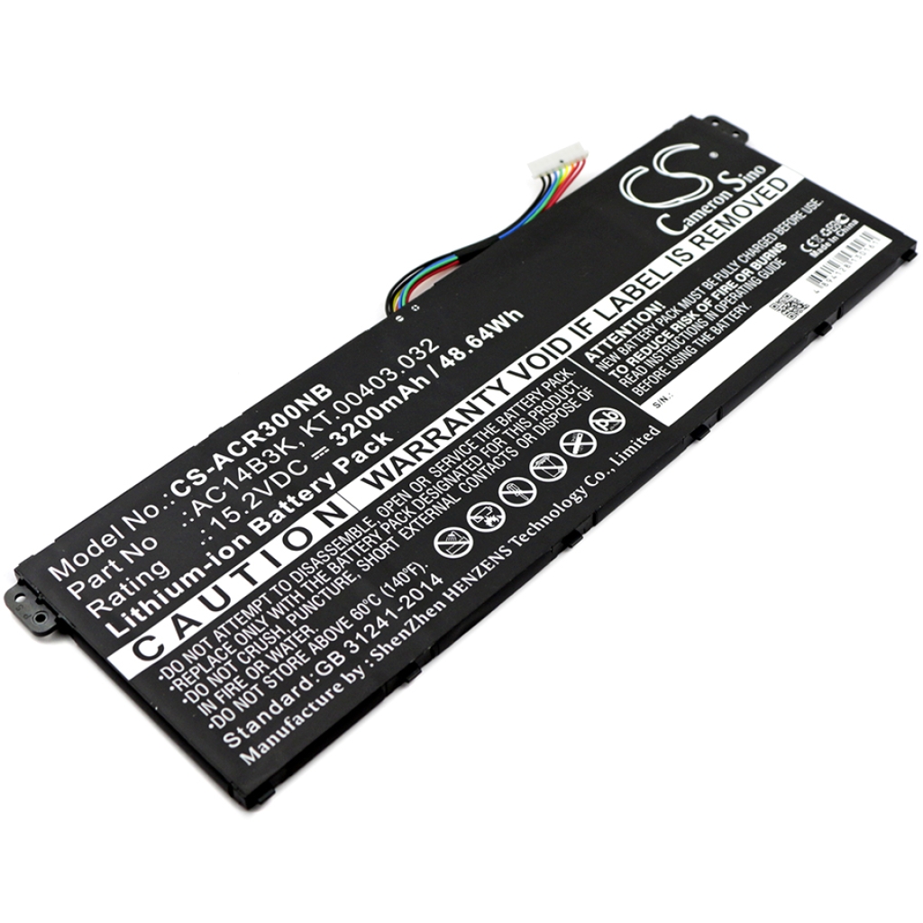 Kompatibilis akkumulátor csere Acer AC14B3K,KT.00403.032