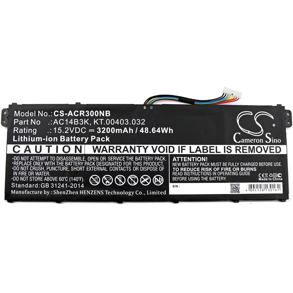 Kompatibilis akkumulátor csere Acer AC14B3K,KT.00403.032
