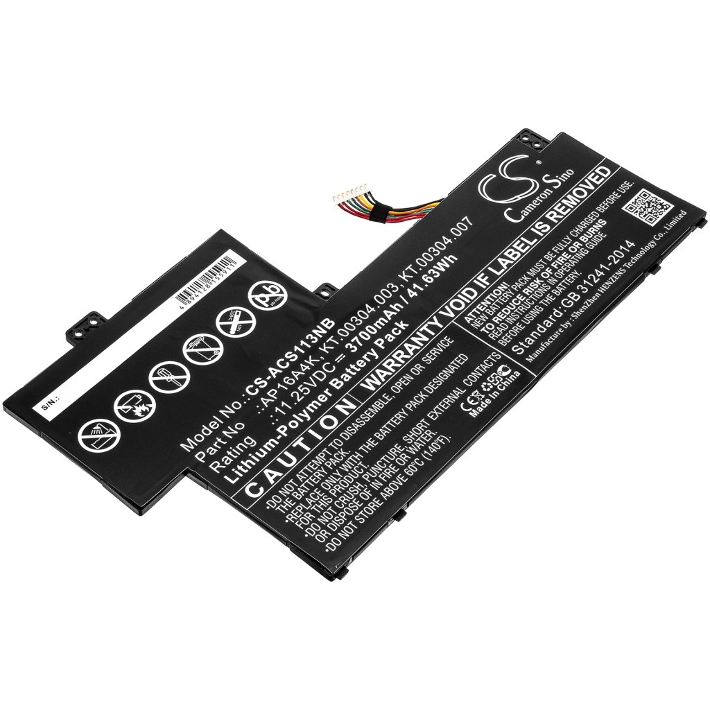 Kompatibilis akkumulátor csere Acer AP16A4K,KT.00304.003,KT.00304.007