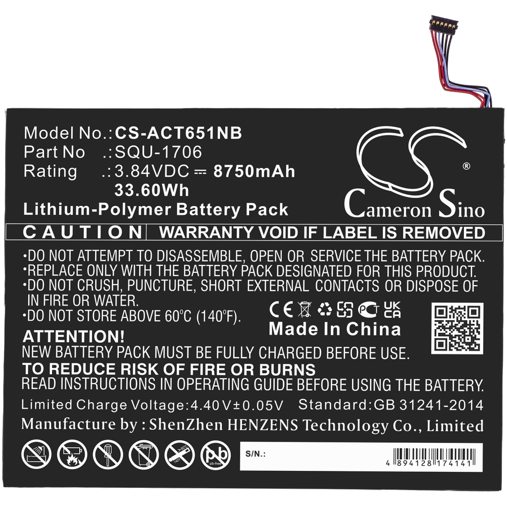 Akkumulátorok tablettákhoz Acer D651N (CS-ACT651NB)