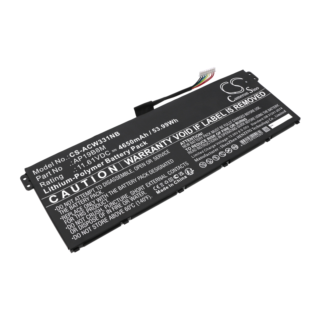 Kompatibilis akkumulátor csere Acer AP19B8M,KT0030G024