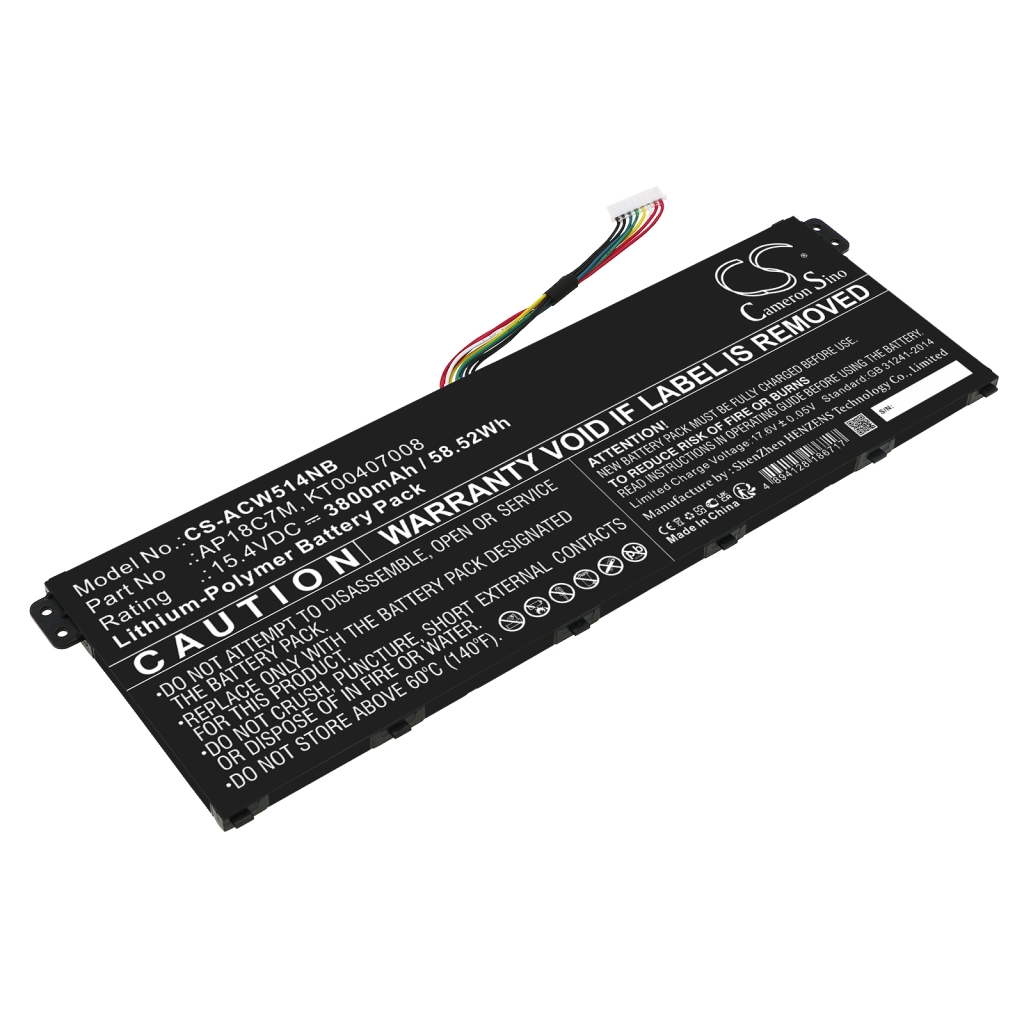 Kompatibilis akkumulátor csere Acer AP18C7M,KT00407008