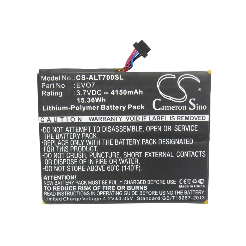 Kompatibilis akkumulátor csere Alcatel CAB4160000C1,EVO7