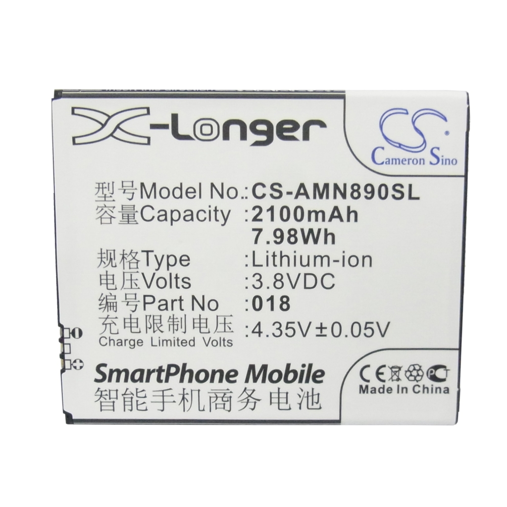 Front label CS-AMN890SL 2100mAh 3.8V X-Longer