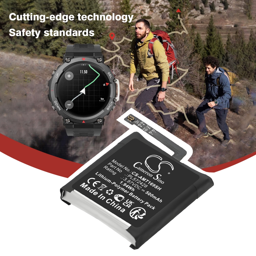 Akkumulátorok intelligens órákhoz Amazfit A2169 (CS-AMT169SH)