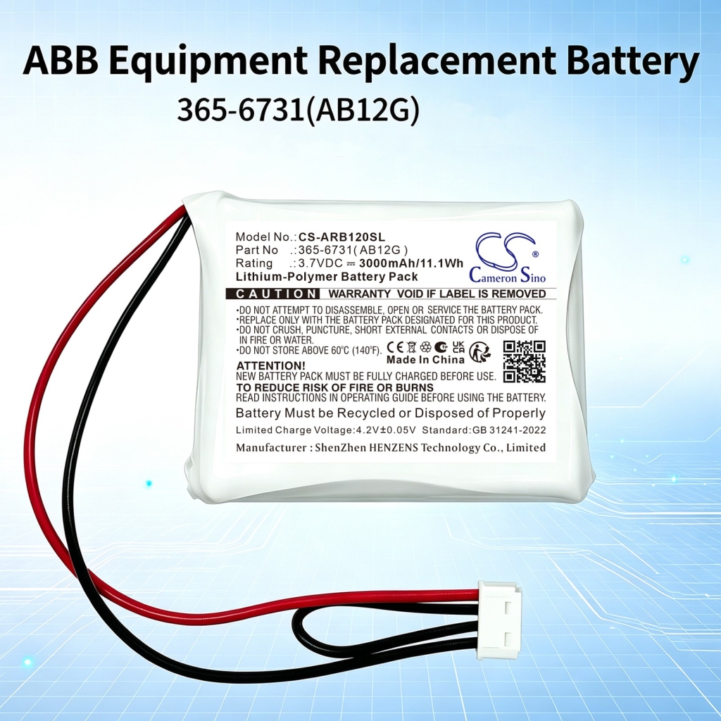 Akkumulátorok kompatibilis a következőkkel ABB 365-6731( AB12G ) CS-ARB120SL