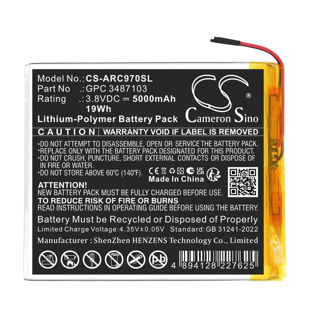 Battery for ARCHOS AC97CPL