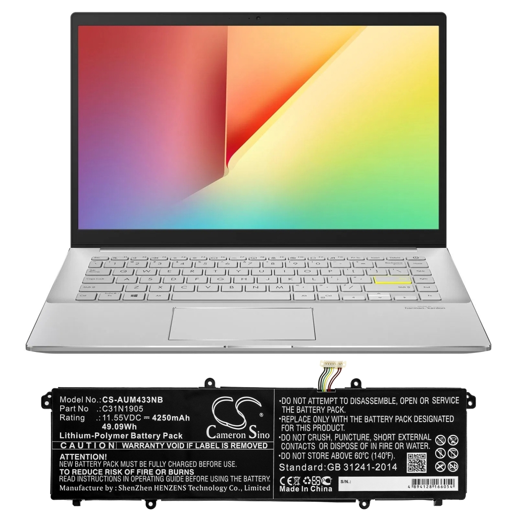 Laptop akkumulátorok Asus VivoBook S14 S433EA-AM049T