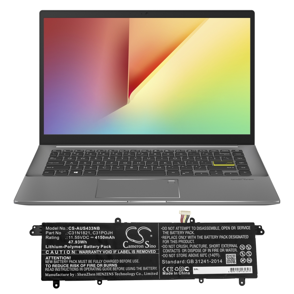 Laptop akkumulátorok Asus VivoBook S14 S433EA-AM108T