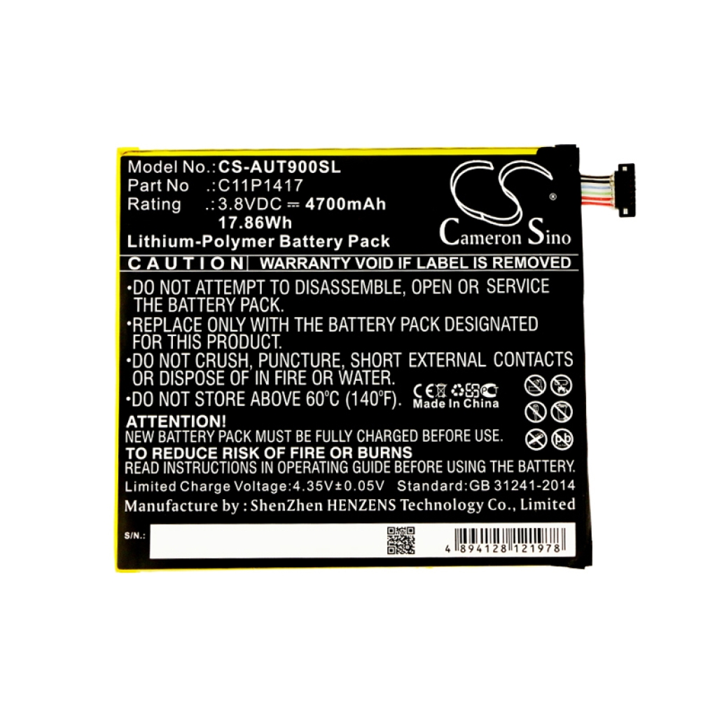 Kompatibilis akkumulátor csere Asus 0B200-01290000,C11P1417