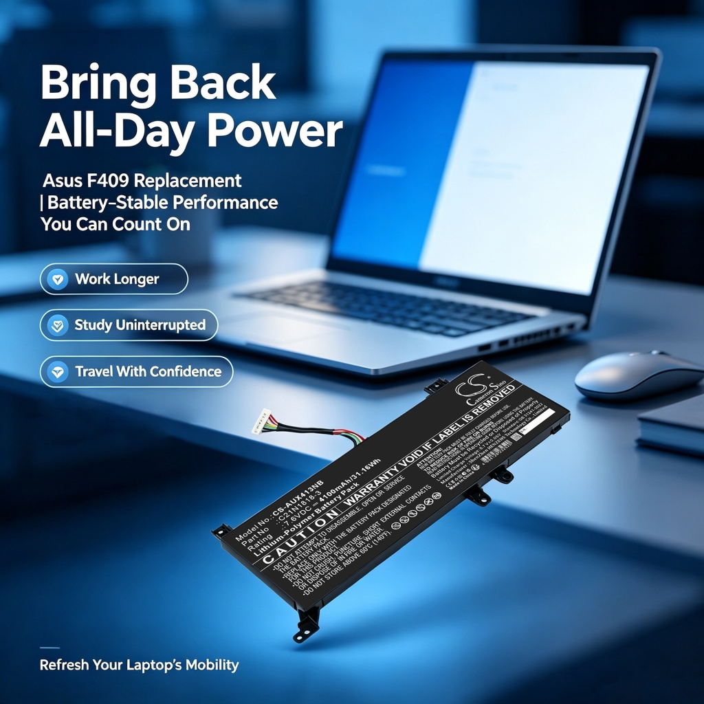 Akkumulátorok kompatibilis a következőkkel Asus F409 F409 CS-AUX413NB