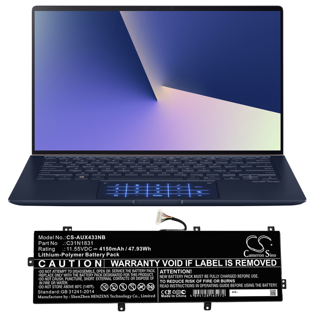 Laptop akkumulátorok Asus ZenBook 14 UX433FA-A5232R