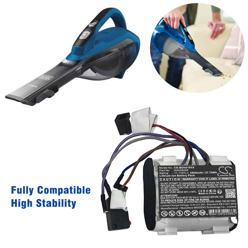 Porszívó akkumulátorok Black+decker CS-BDH315VX