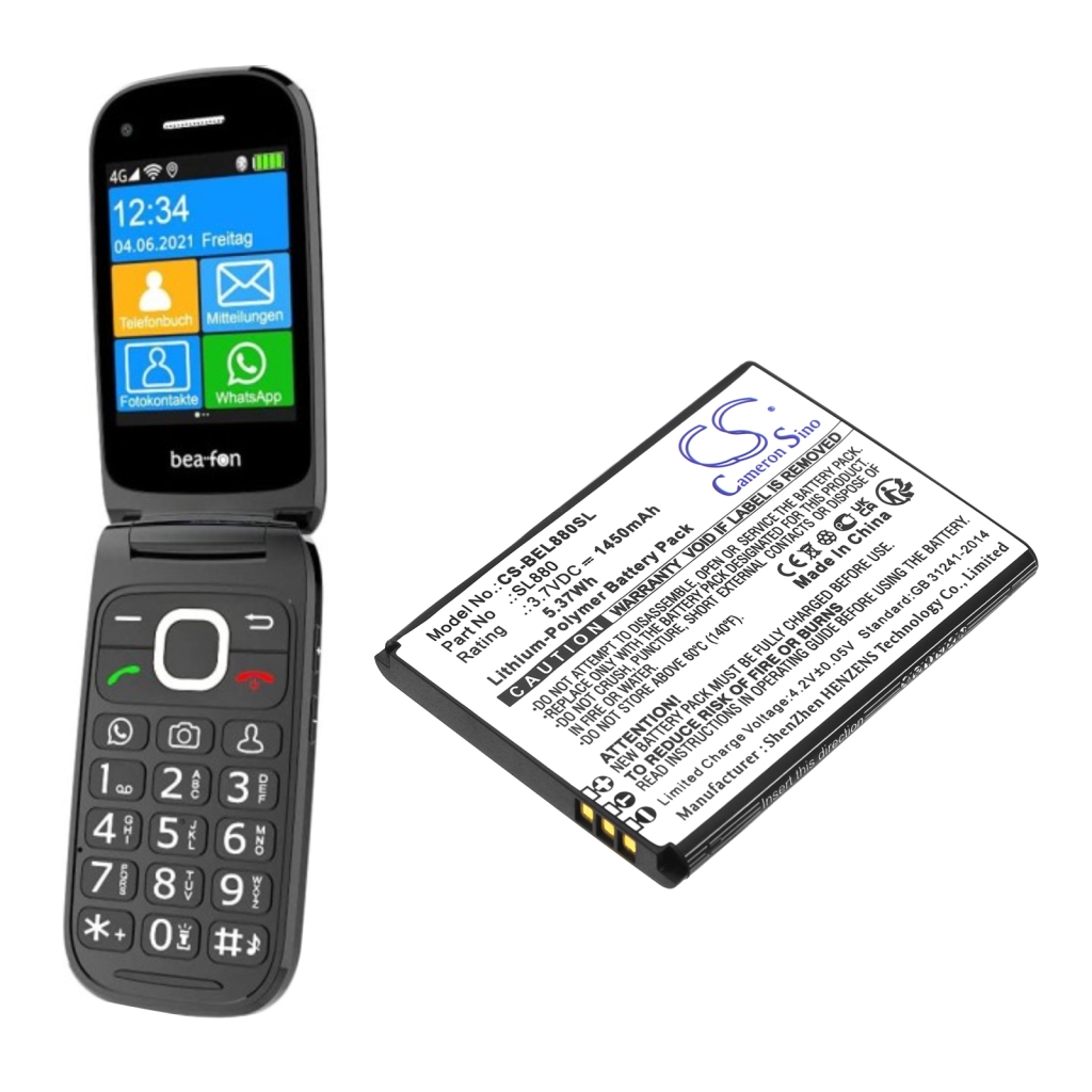 Mobiltelefon akkumulátorok Bea-fon CS-BEL880SL