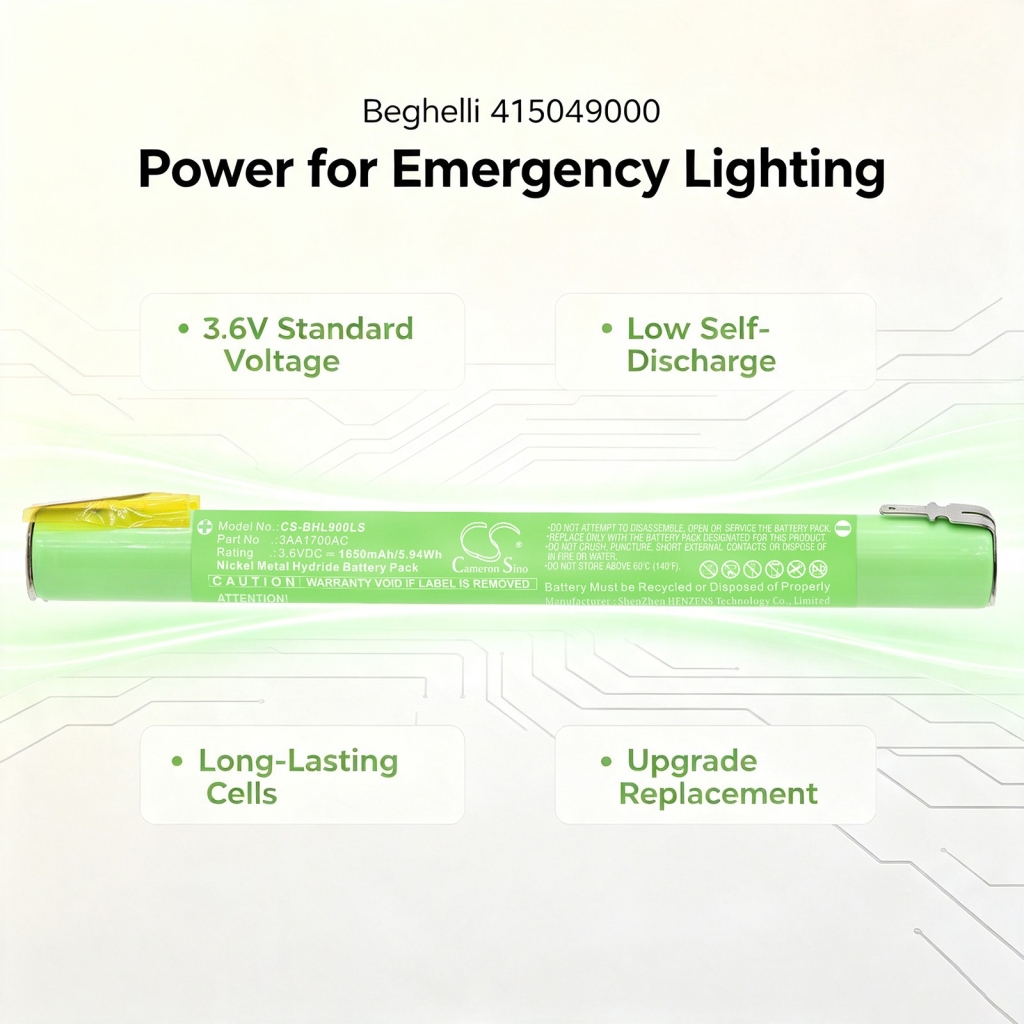 Battery compatible with Beghelli