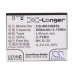 Cameron Sino CS-BKI368SL X-Longer Li-ion battery 3.7V 850mAh, flat front label view