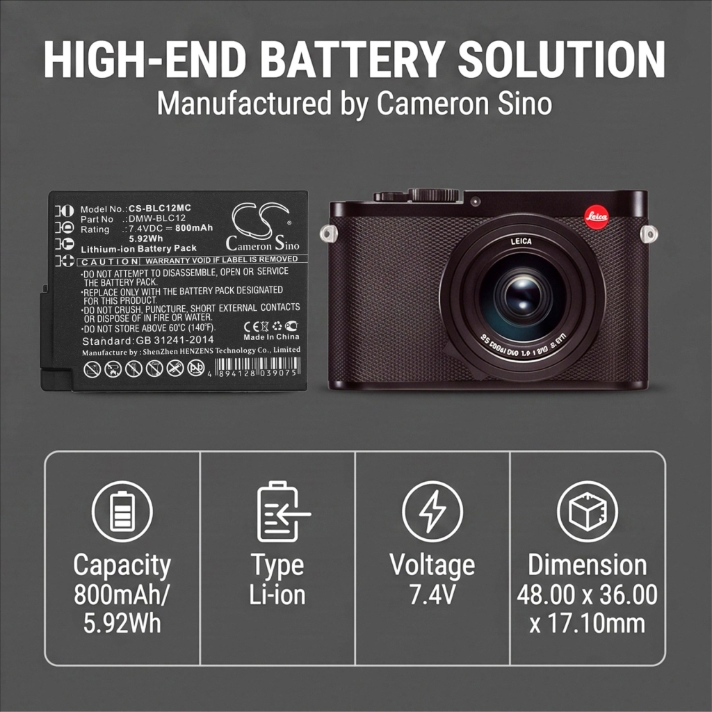 Battery compatible with LEICA