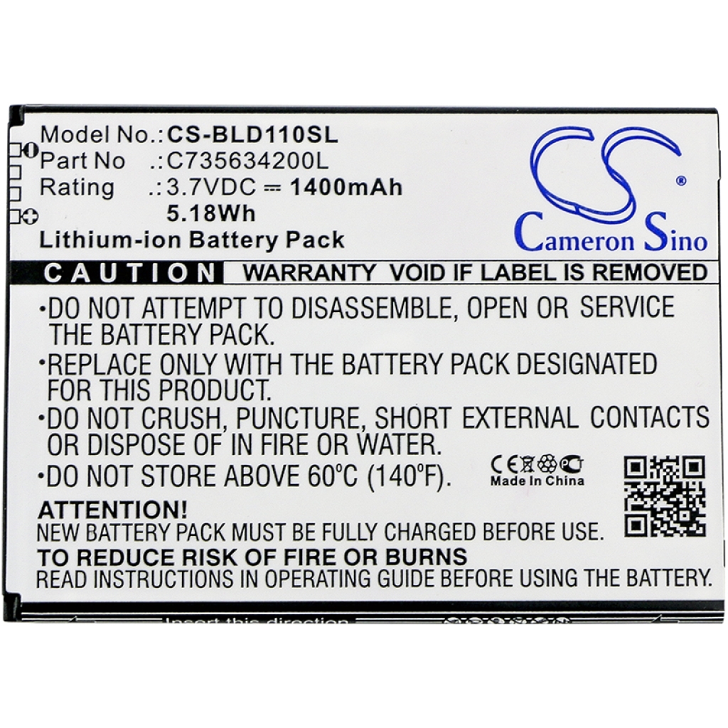 Kompatibilis akkumulátor csere BLU C735634200L