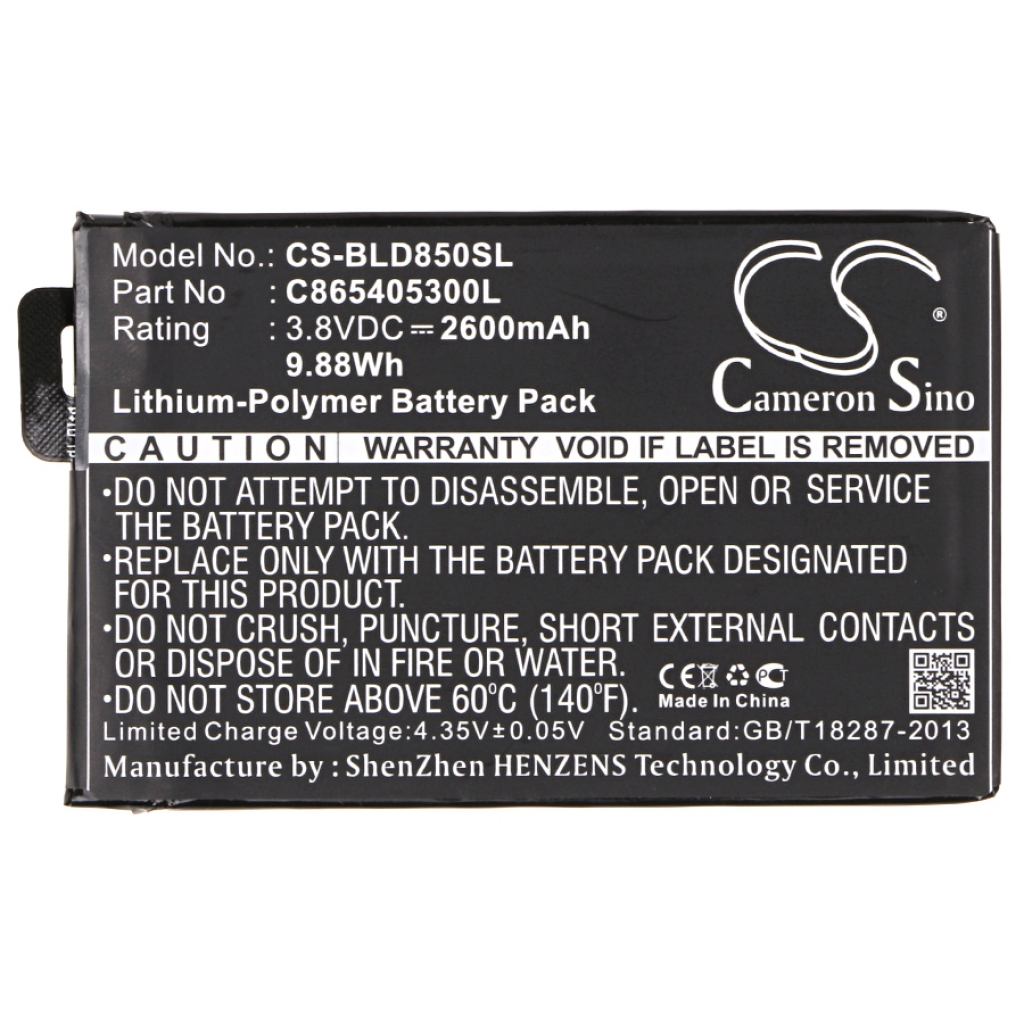 Kompatibilis akkumulátor csere BLU C865405300L,SL1805A
