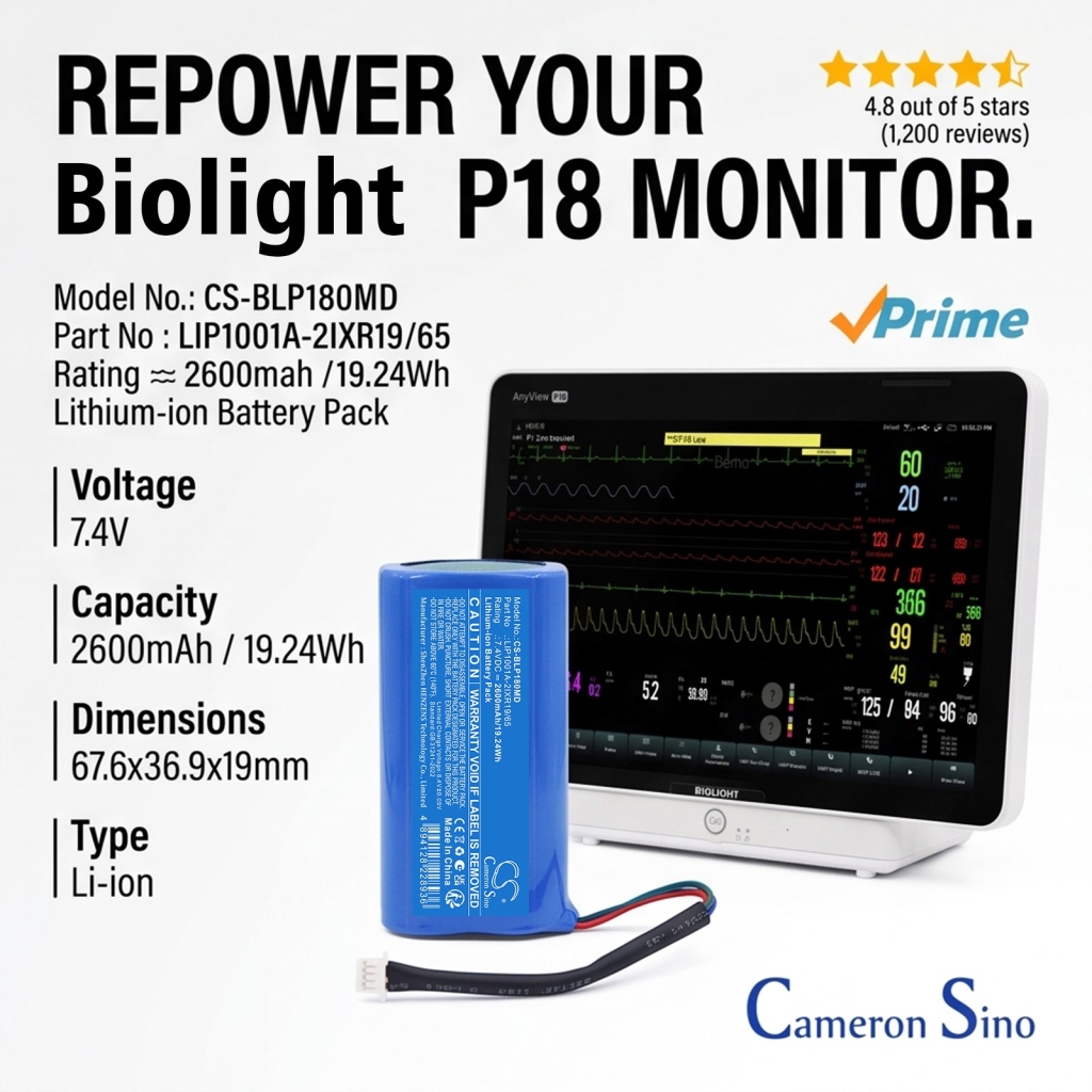Battery compatible with Biolight