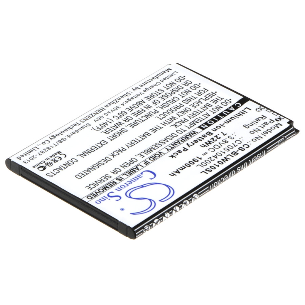 Akkumulátor kompatibilis a következőkkel BLU CS-BLW010SL