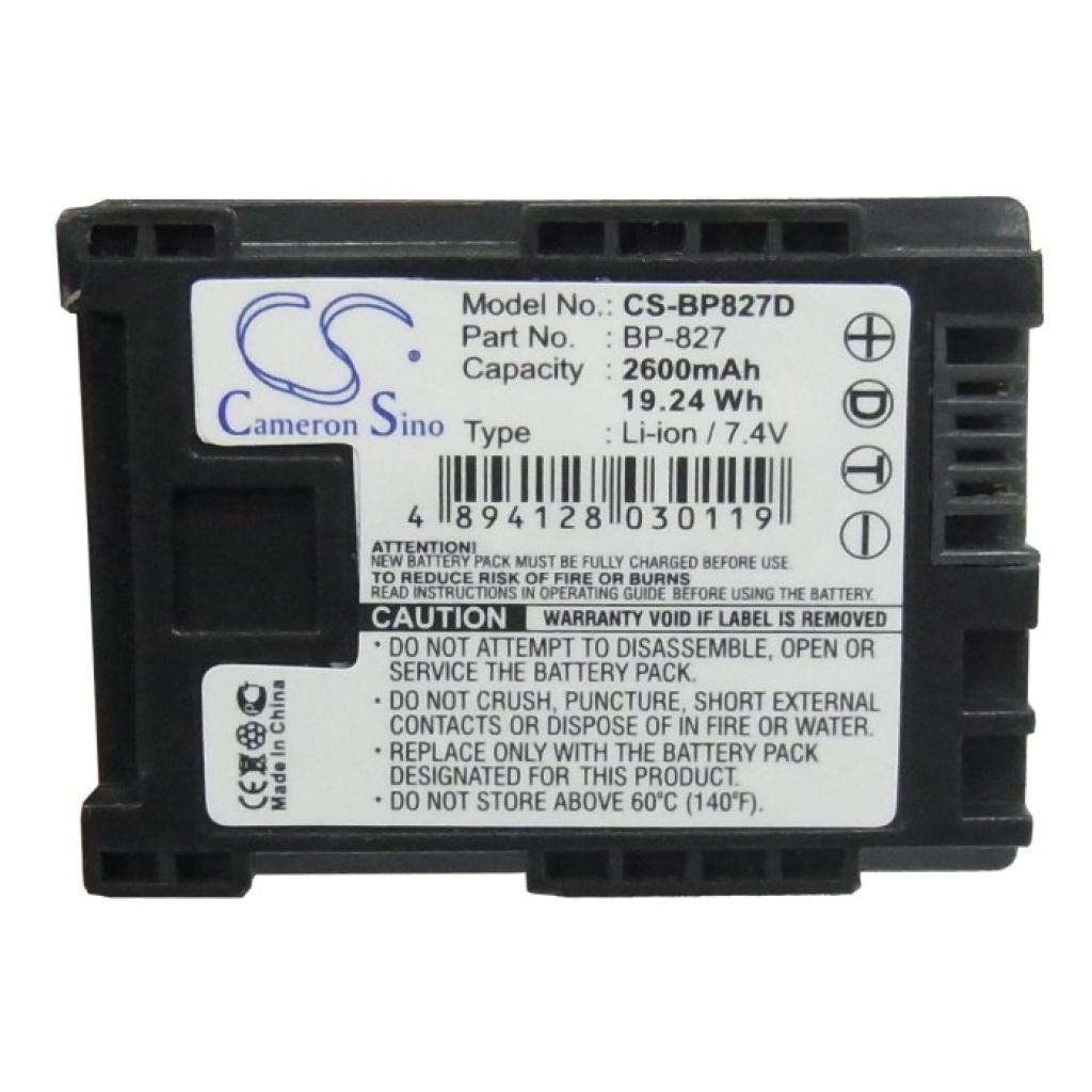 Akkumulátor kompatibilis a következőkkel Canon CS-BP827D