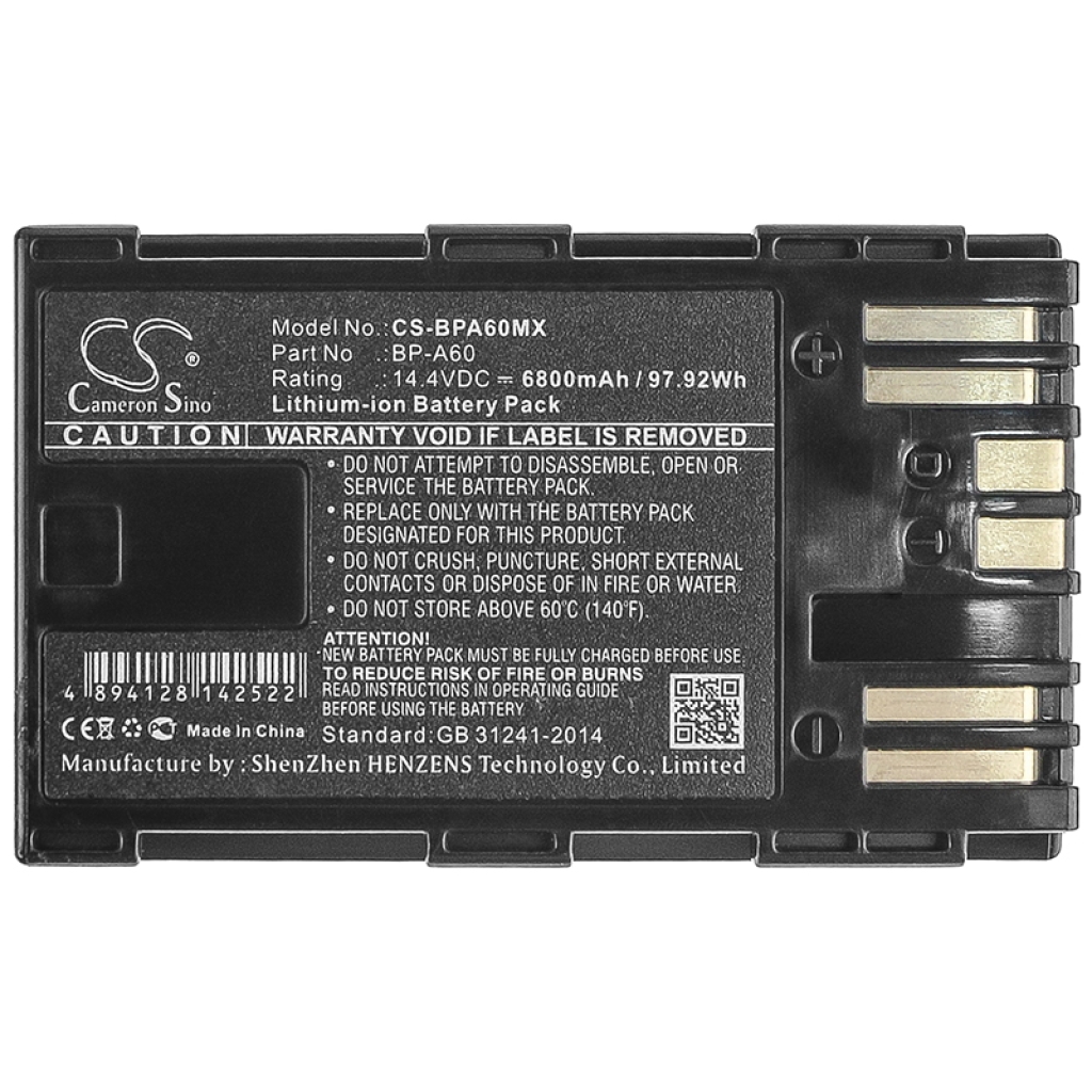 Kompatibilis akkumulátor csere Canon BP-A60