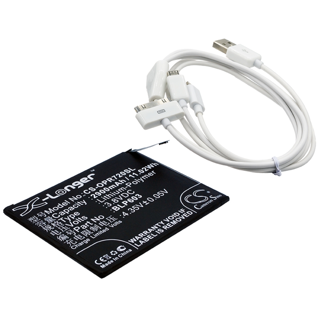 Akkumulátorok orvostechnikai eszközökhöz Oppo R7ST (CS-CB020)