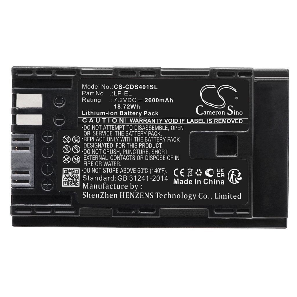 Kompatibilis akkumulátor csere Canon LP-EL