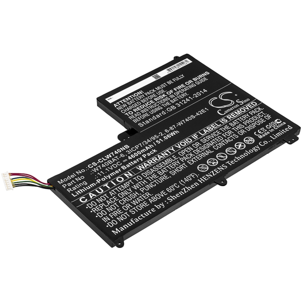 Akkumulátorok Helyettesíti a W740BAT-6