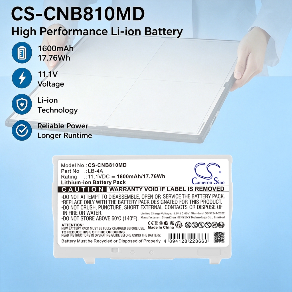Akkumulátor kompatibilis a következőkkel Canon CS-CNB810MD