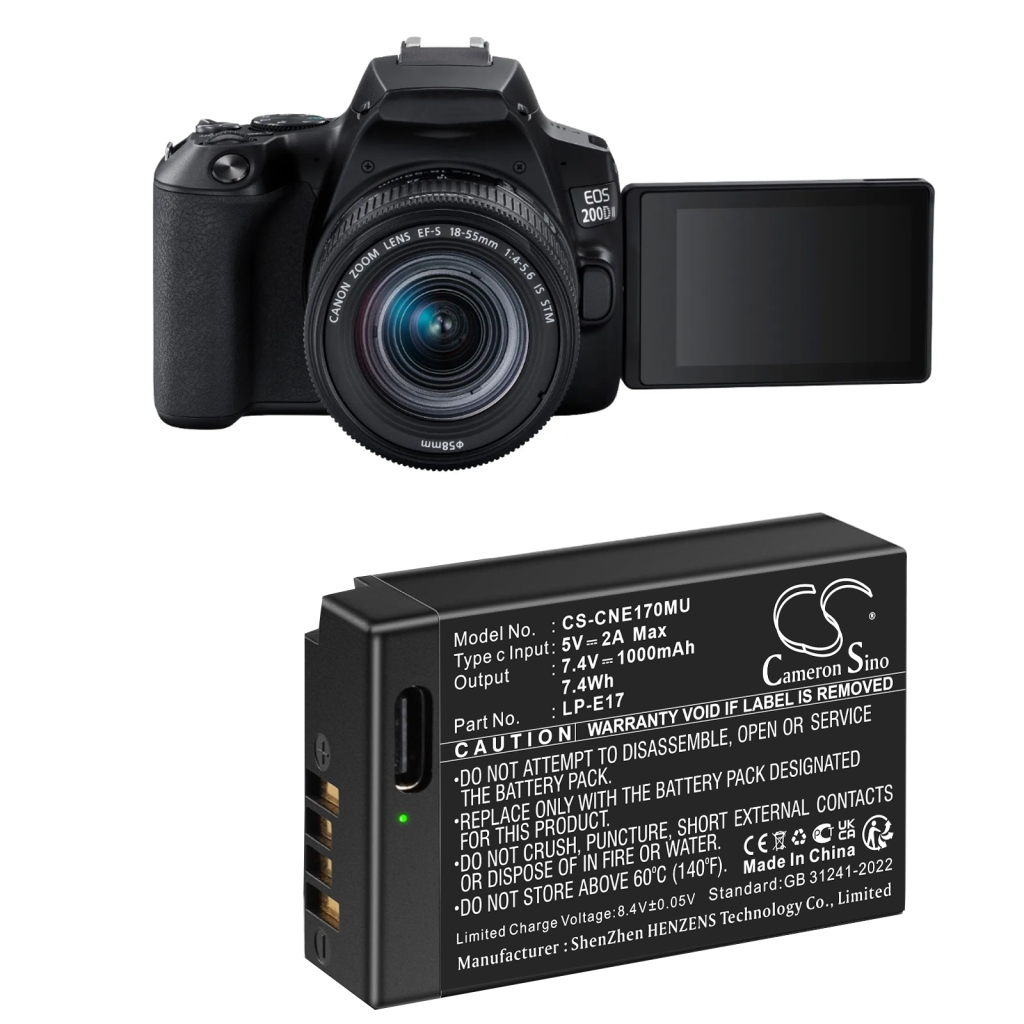 Kompatibilis akkumulátor csere Canon LP-E17